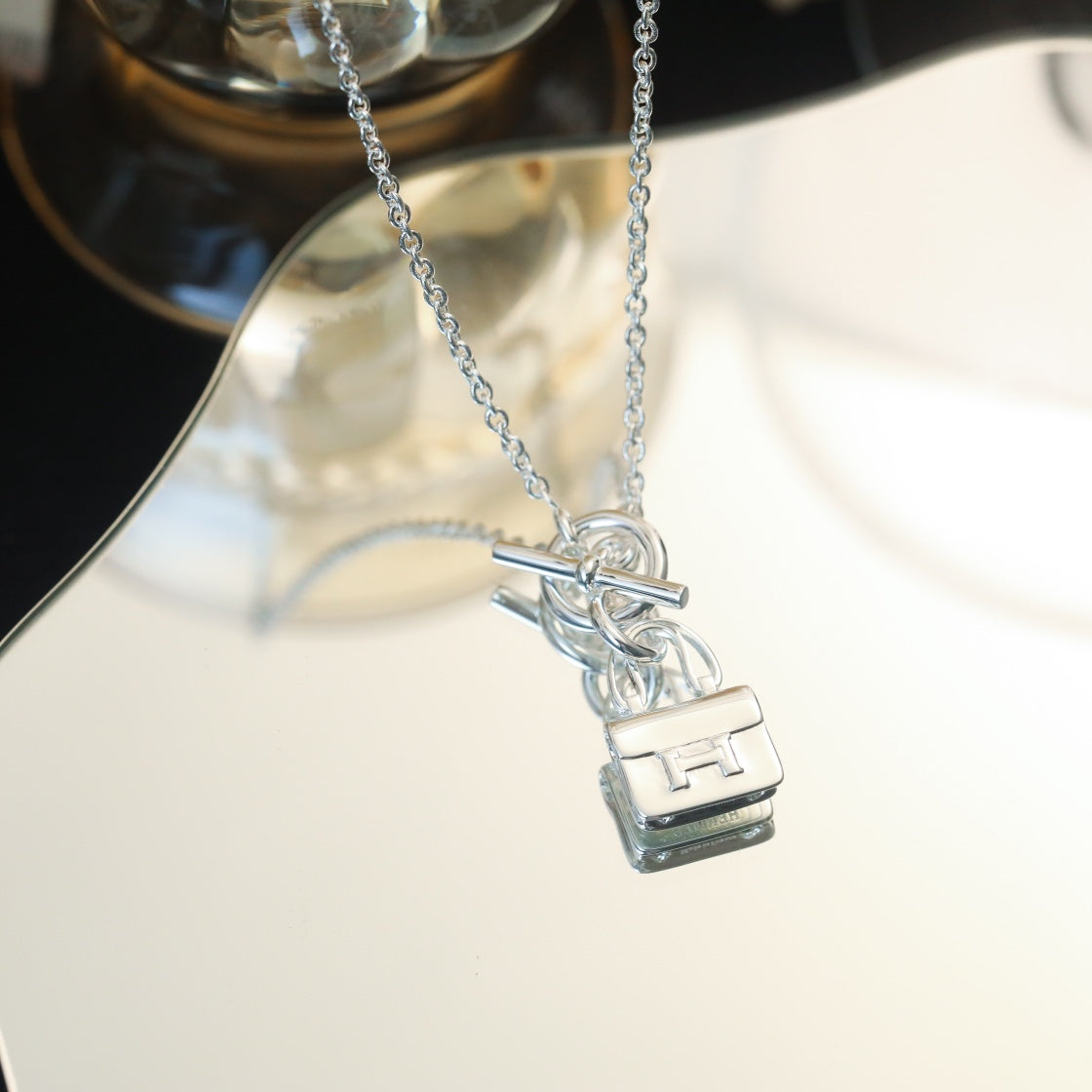 [Kismet Jewels ]POP H PEDANT SILVER NECKLACE