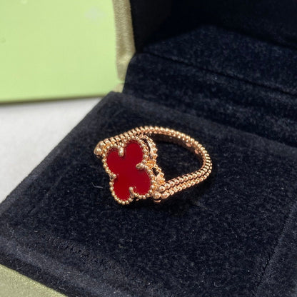 [Kismet Jewels ]CLOVER RIVERSIBLE PINK GOLD RING