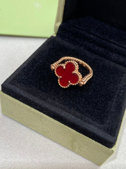 [Kismet Jewels ]CLOVER RIVERSIBLE PINK GOLD RING