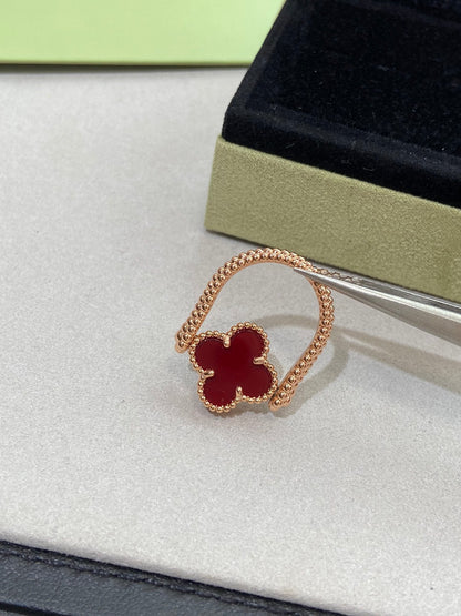 [Kismet Jewels ]CLOVER RIVERSIBLE PINK GOLD RING