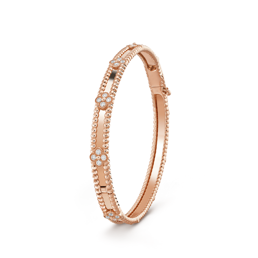 [Kismet Jewels ]CLOVER BRACELET 4MM DIAMONDS
