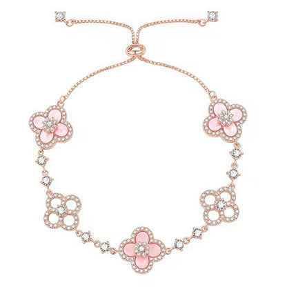 [Kismet Jewels ]CLOVER 5 MOTIF PINK BLUE RED WHITE BRACELET