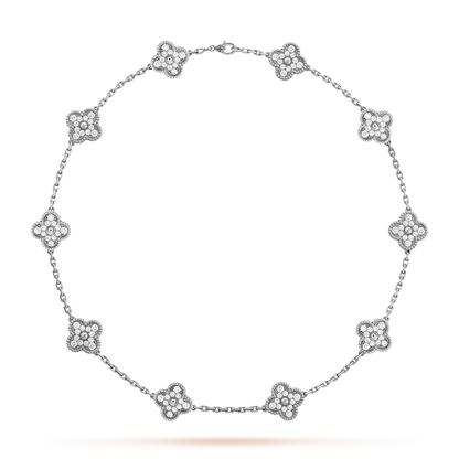 [Kismet Jewels ]CLOVER 10 MOTIFS DIAMOND NECKLACE