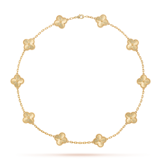 [Kismet Jewels ]CLOVER 10 MOTIFS LASER NECKLACE