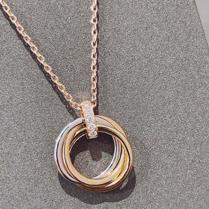 [Kismet Jewels ]TRINITY NECKLACE GOLD  DIAMONDS