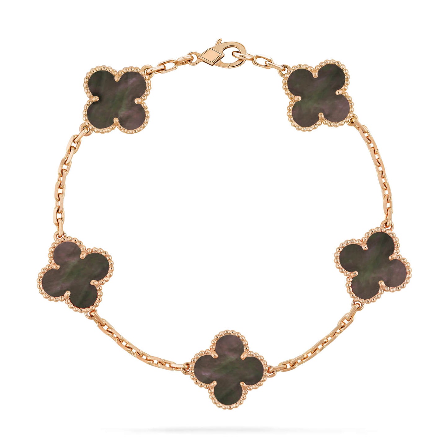 [Kismet Jewels ]CLOVER 5 MOTIF GRAY MOP  BRACELET