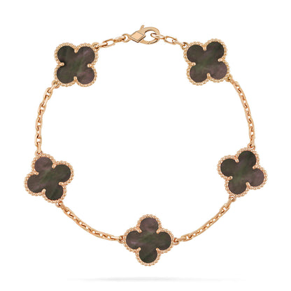[Kismet Jewels ]CLOVER 5 MOTIF GRAY MOP  BRACELET