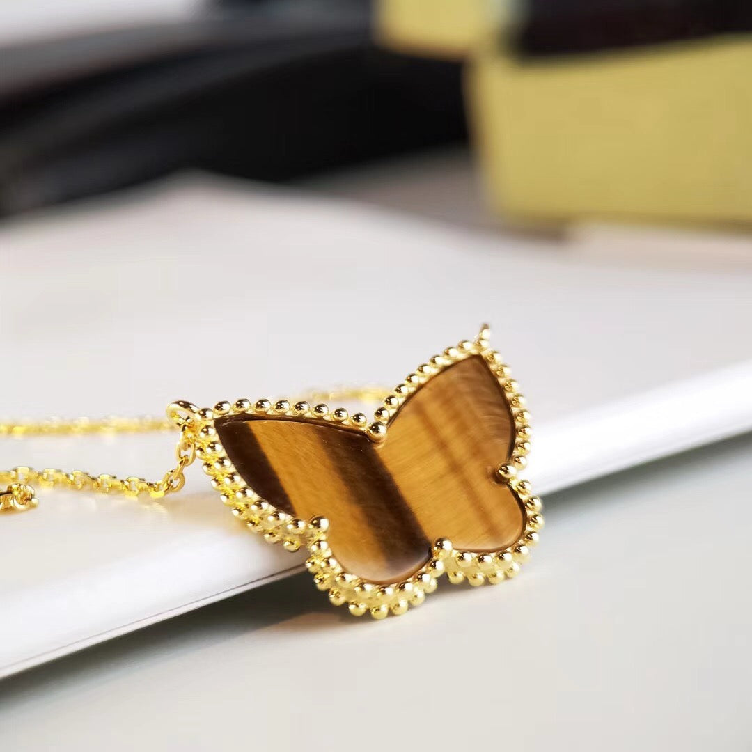 [Kismet Jewels ] TIGER__ EYE BUTTERFLY NECKLACE