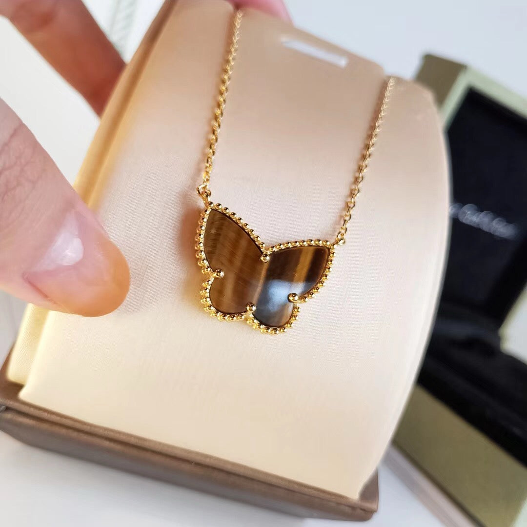 [Kismet Jewels ] TIGER__ EYE BUTTERFLY NECKLACE