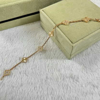 [Kismet Jewels ]CLOVER 6 MOTIF DIAMOND LASER BRACELET