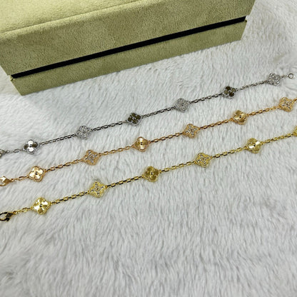 [Kismet Jewels ]CLOVER 6 MOTIF DIAMOND LASER BRACELET