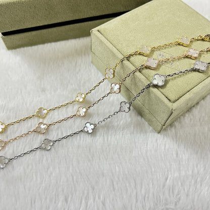 [Kismet Jewels ]CLOVER 6 MOTIF WHITE MOP BRACELET