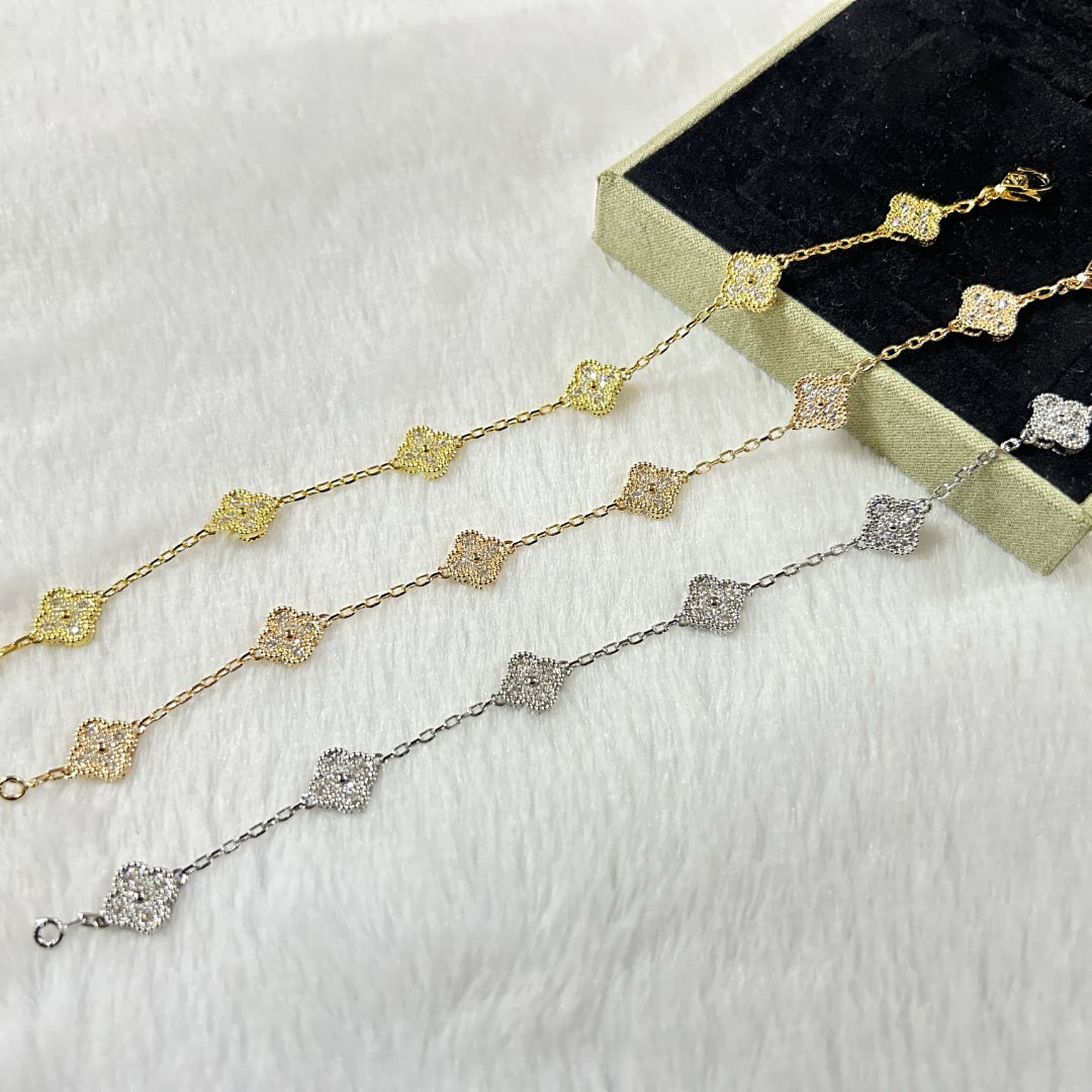 [Kismet Jewels ]CLOVER 6 MOTIF DIAMOND BRACELET