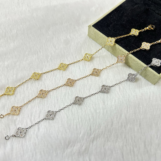 [Kismet Jewels ]CLOVER 6 MOTIF DIAMOND BRACELET