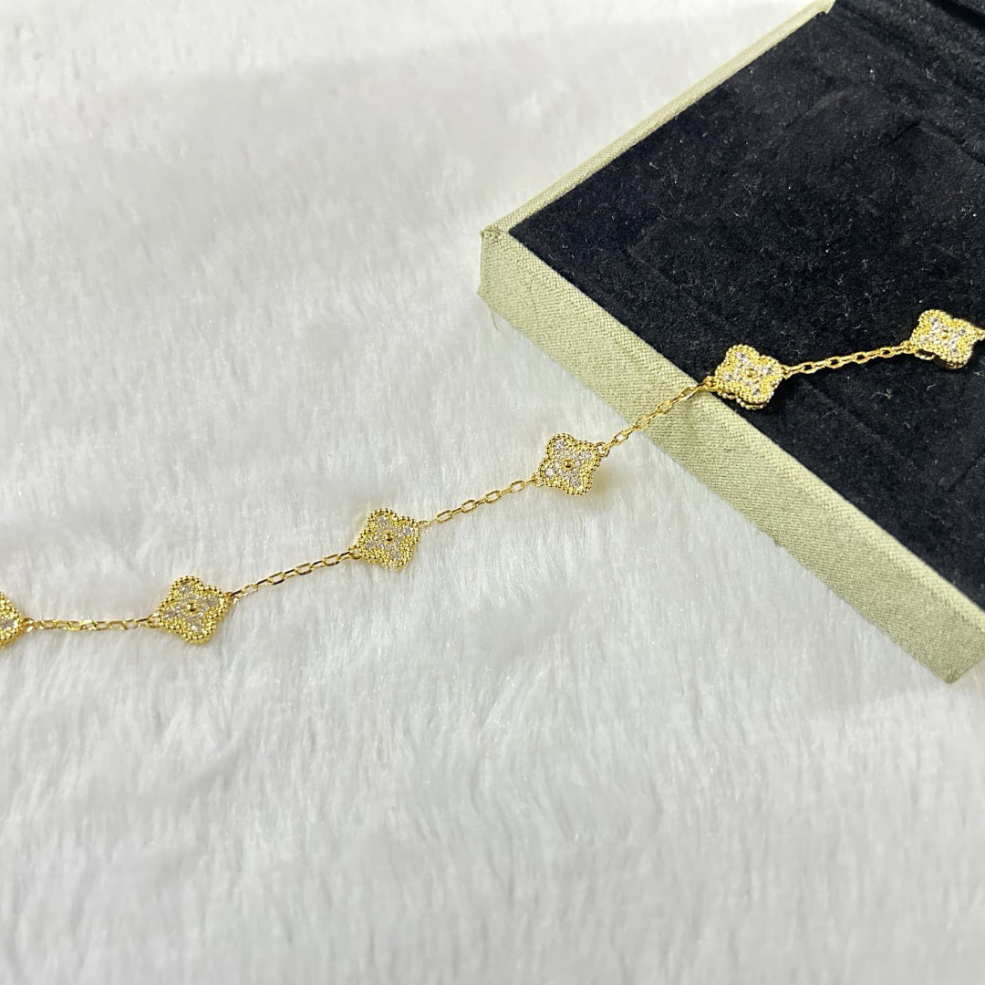 [Kismet Jewels ]CLOVER 6 MOTIF DIAMOND BRACELET