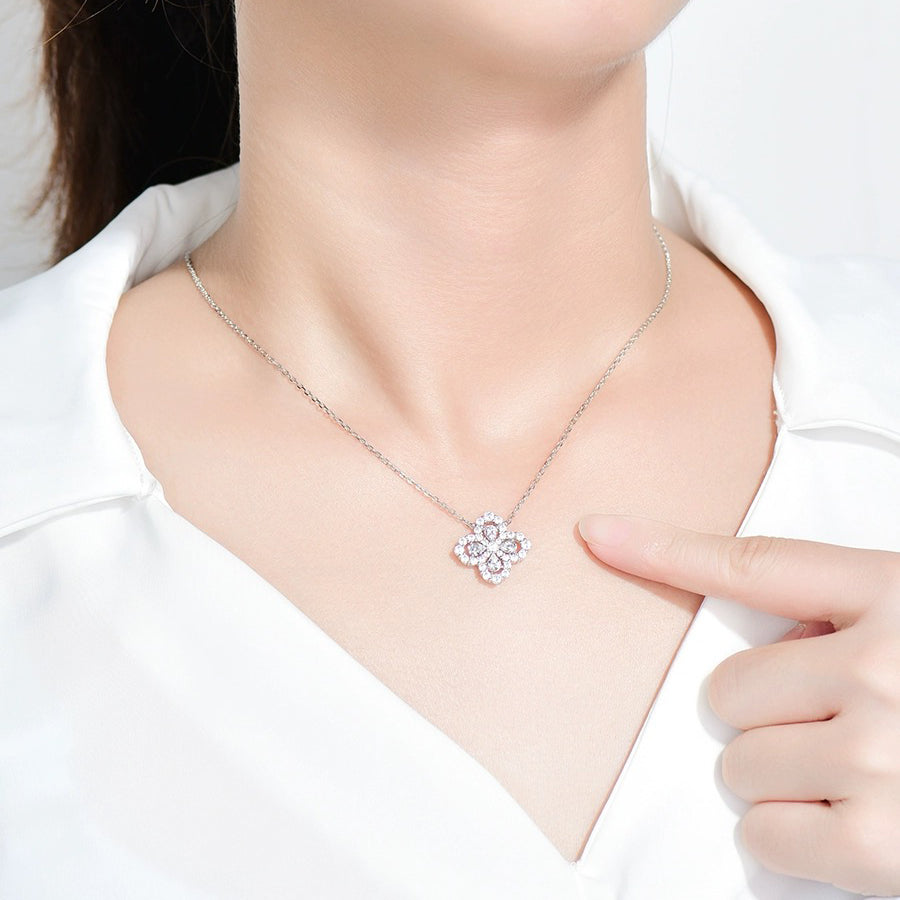 [Kismet Jewels ]LOOP NECKLACE FULL MOTIF DIAMOND 16MM MULTIPLE COLORS