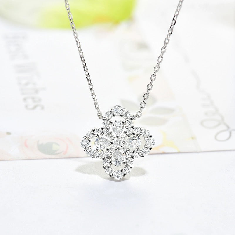 [Kismet Jewels ]LOOP NECKLACE FULL MOTIF DIAMOND 16MM MULTIPLE COLORS