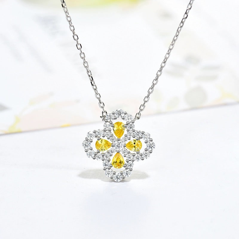 [Kismet Jewels ]LOOP NECKLACE FULL MOTIF DIAMOND 16MM MULTIPLE COLORS