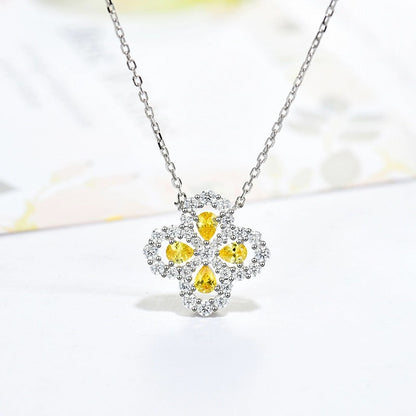 [Kismet Jewels ]LOOP NECKLACE FULL MOTIF DIAMOND 16MM MULTIPLE COLORS