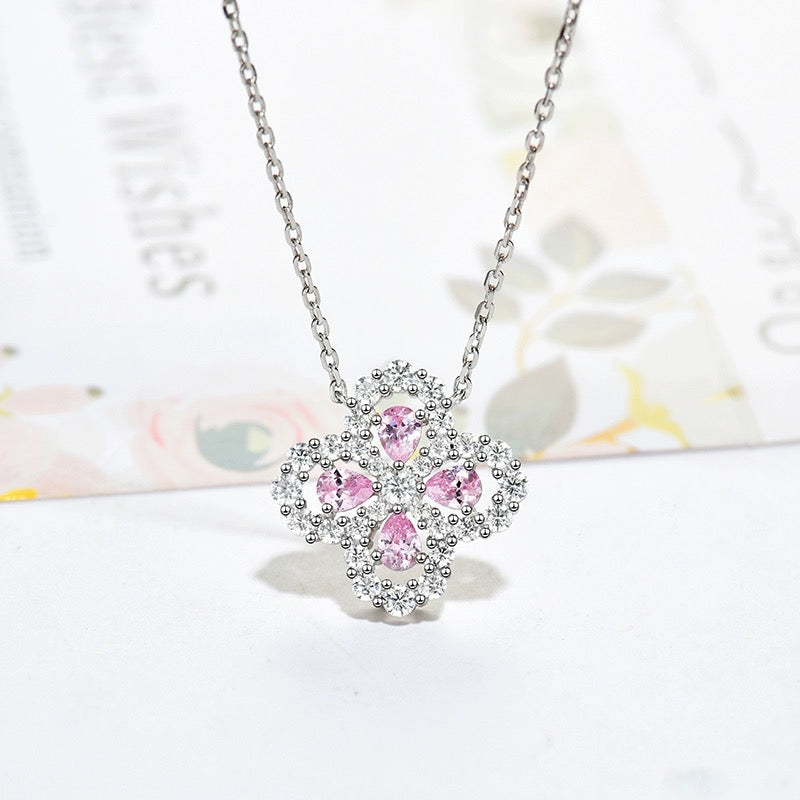 [Kismet Jewels ]LOOP NECKLACE FULL MOTIF DIAMOND 16MM MULTIPLE COLORS