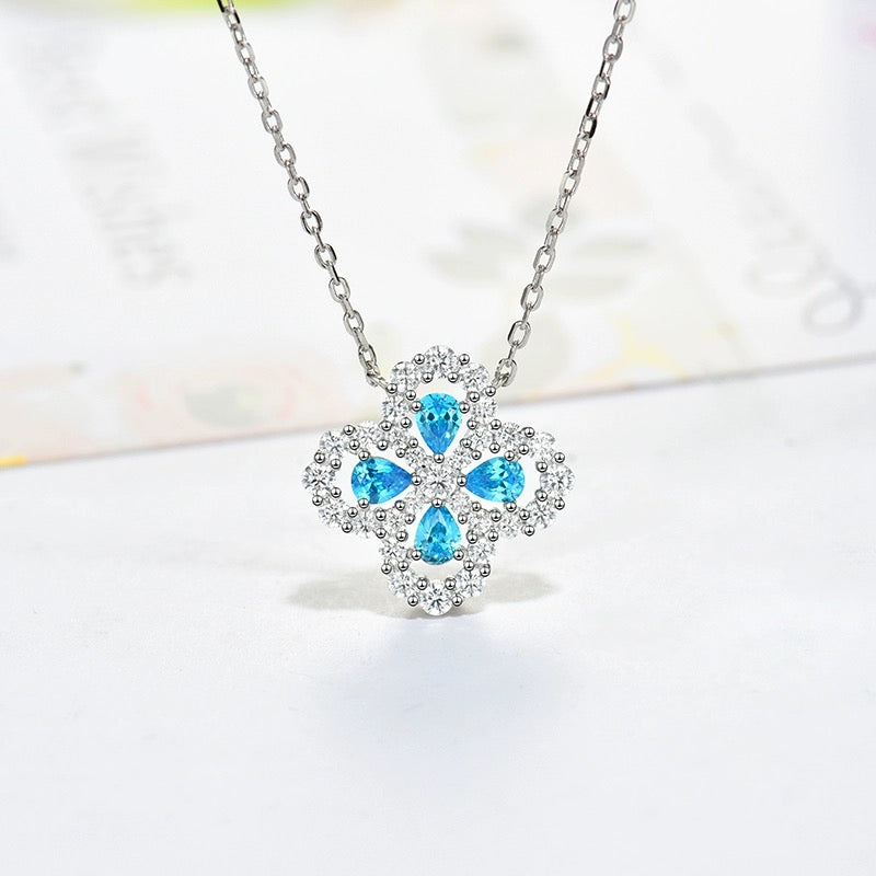 [Kismet Jewels ]LOOP NECKLACE FULL MOTIF DIAMOND 16MM MULTIPLE COLORS