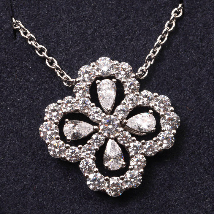 [Kismet Jewels ]LOOP NECKLACE FULL MOTIF DIAMOND 16MM MULTIPLE COLORS