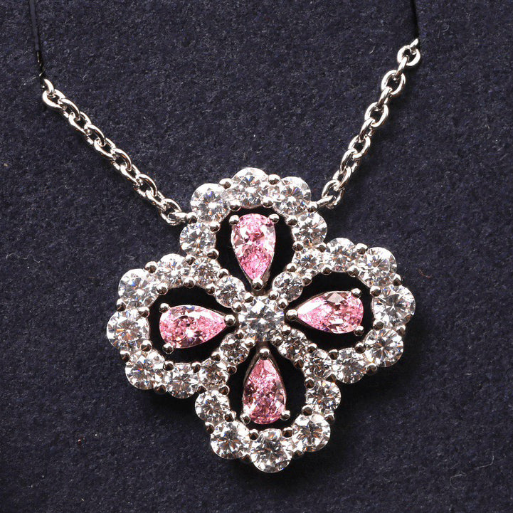 [Kismet Jewels ]LOOP NECKLACE FULL MOTIF DIAMOND 16MM MULTIPLE COLORS
