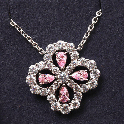 [Kismet Jewels ]LOOP NECKLACE FULL MOTIF DIAMOND 16MM MULTIPLE COLORS