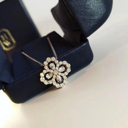 [Kismet Jewels ]LOOP NECKLACE FULL MOTIF DIAMOND 16MM MULTIPLE COLORS