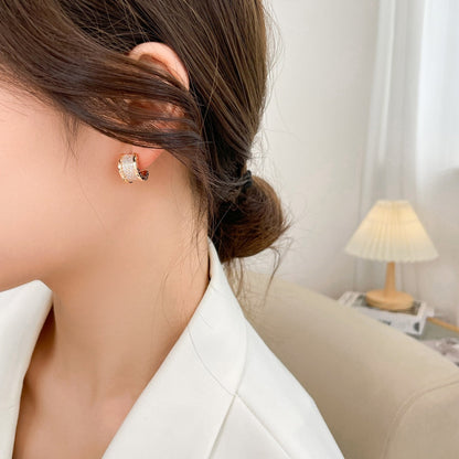 [Kismet Jewels ]ZERO 1 DIAMOND PAVED EARRINGS