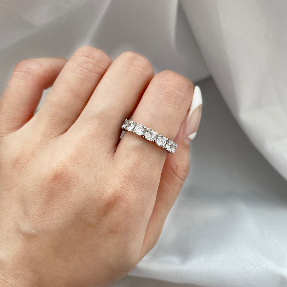 [Kismet Jewels ]Eternity Round Cut Tennis Ring