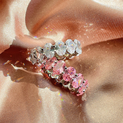 [Kismet Jewels ]Dainty Elongated Cushion Cut Tennis Ring