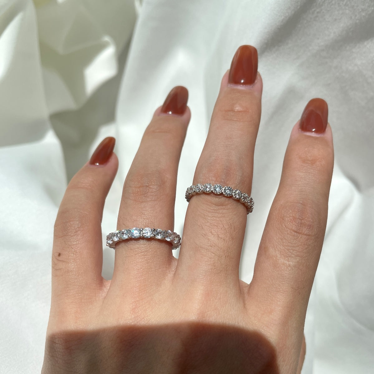 [Kismet Jewels ]Sparkling Round Cut Tennis Ring