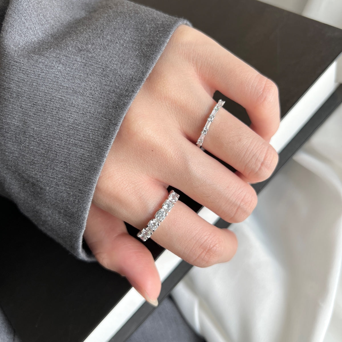 [Kismet Jewels ]Eternity Round Cut Tennis Ring
