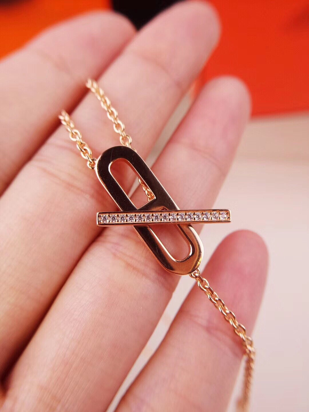 [Echo ]HM FIRE PIG NOSE NECKLACE TRENDY STREET