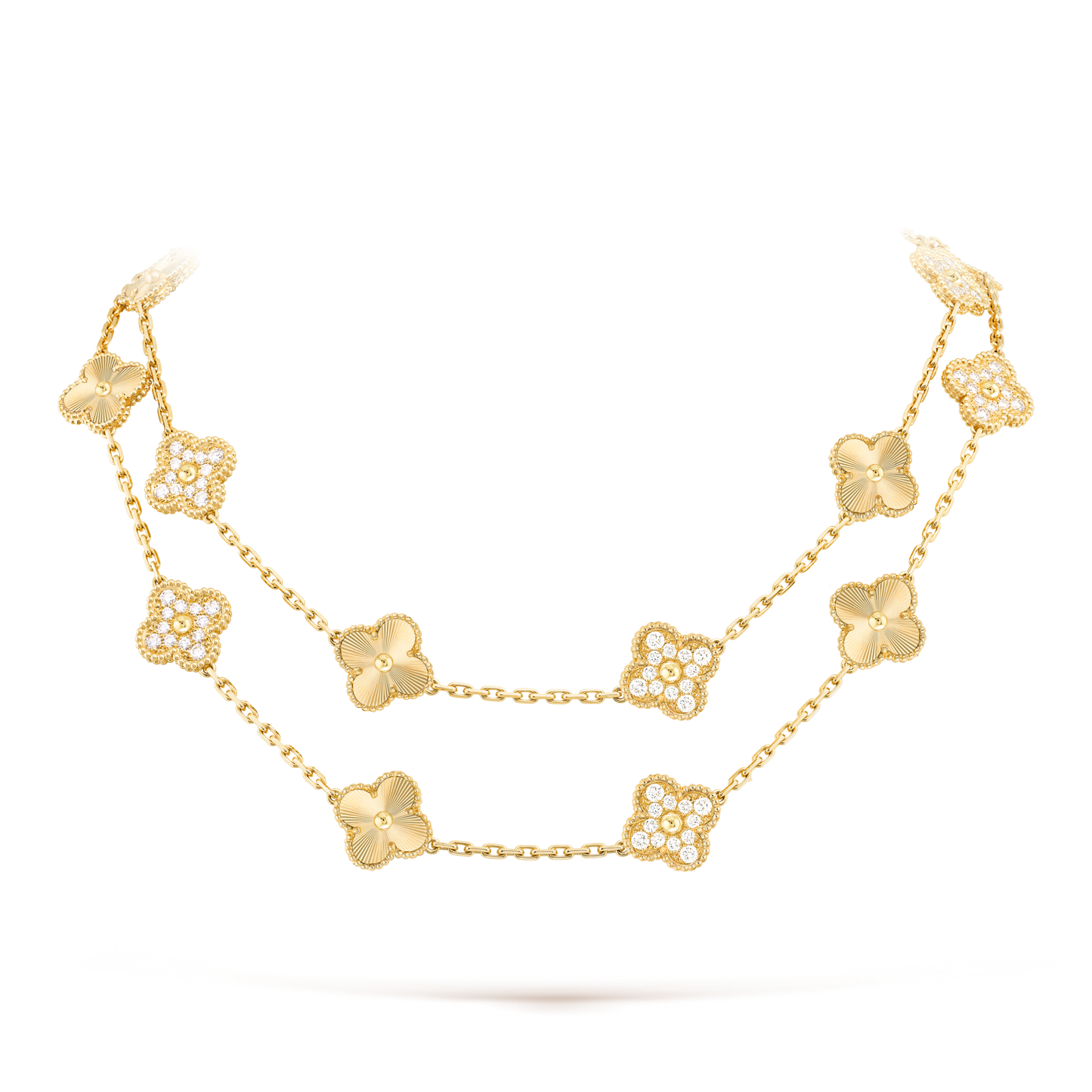 [Kismet Jewels ]CLOVER 20 MOTIFS LASER DIAMOND NECKLACE