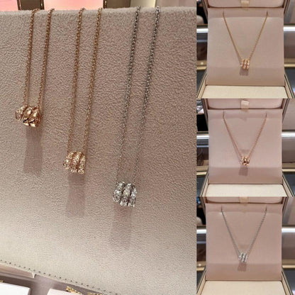 [Kismet Jewels ]SERPENTI  NECKLACE DOUBLE RING DIAMOND