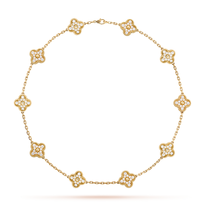 [Kismet Jewels ]CLOVER 10 MOTIFS DIAMOND NECKLACE