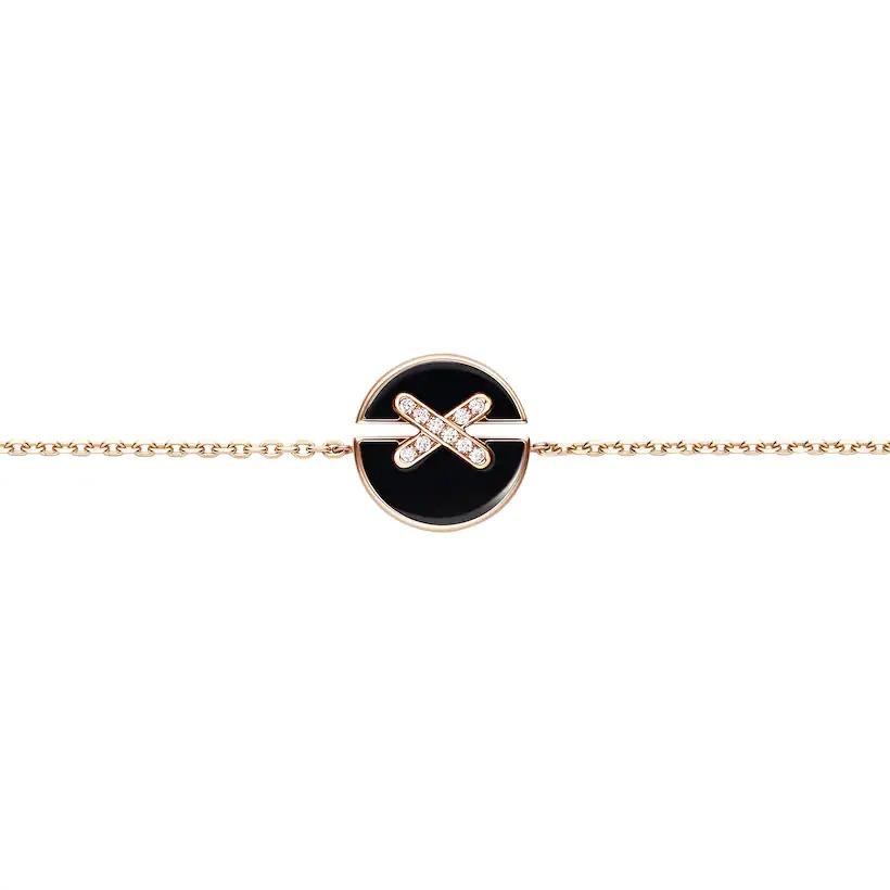 [Kismet Jewels ]JEUX DE BRACELET ONYX PINK GOLD DIAMOND