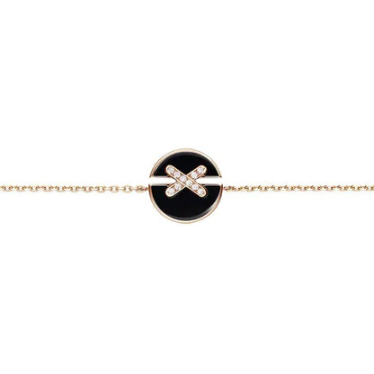 [Kismet Jewels ]JEUX DE BRACELET ONYX PINK GOLD DIAMOND