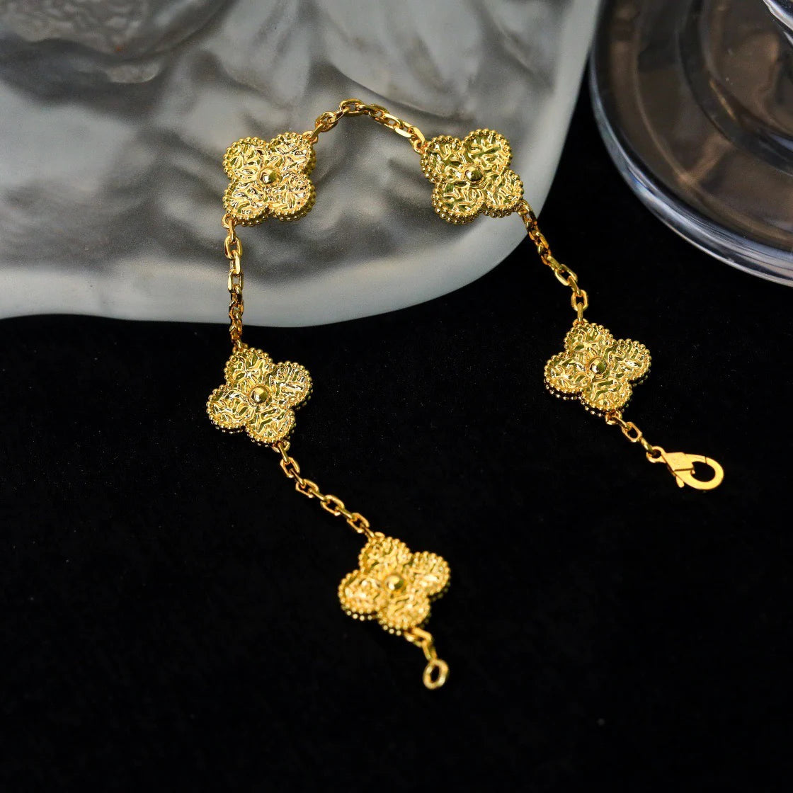 [Kismet Jewels ]CLOVER 5 MOTIFS BRONZING BRACELET