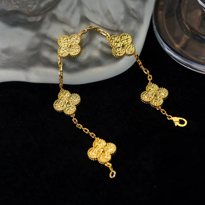[Kismet Jewels ]CLOVER 5 MOTIFS BRONZING BRACELET