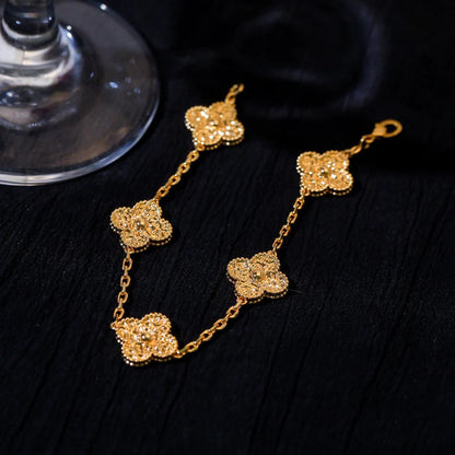 [Kismet Jewels ]CLOVER 5 MOTIFS BRONZING BRACELET