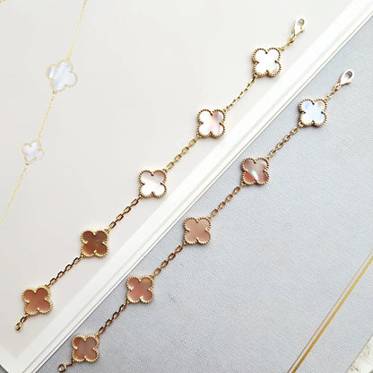 [Kismet Jewels ]CLOVER 5 PINK MOP BRACELET