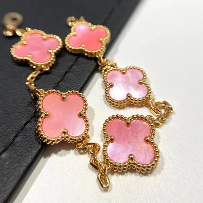 [Kismet Jewels ]CLOVER 5 PINK MOP BRACELET