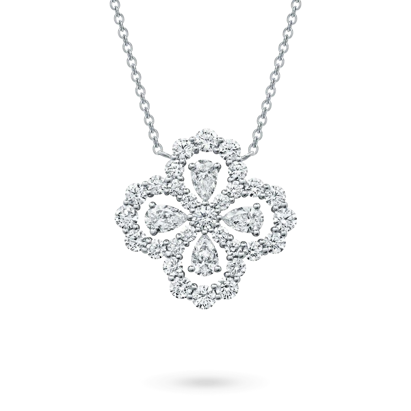[Kismet Jewels ]LOOP NECKLACE FULL MOTIF DIAMOND 16MM MULTIPLE COLORS