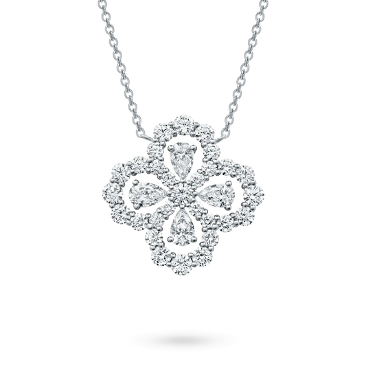 [Kismet Jewels ]LOOP NECKLACE FULL MOTIF DIAMOND 16MM MULTIPLE COLORS