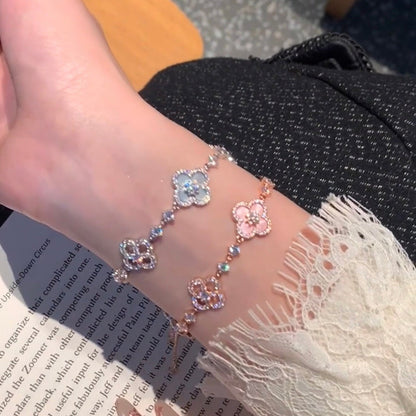 [Kismet Jewels ]CLOVER 5 MOTIF PINK BLUE RED WHITE BRACELET