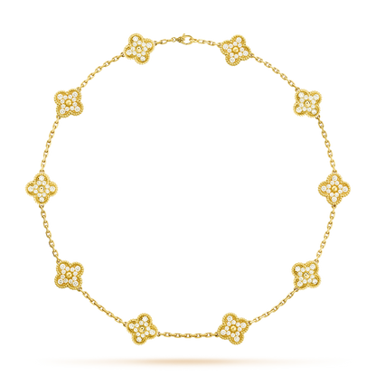 [Kismet Jewels ]CLOVER 10 MOTIFS DIAMOND NECKLACE