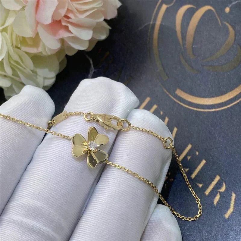 [Kismet Jewels ]FRIVOLE GOLD FLOWER PINK MALACHITE BRACELET